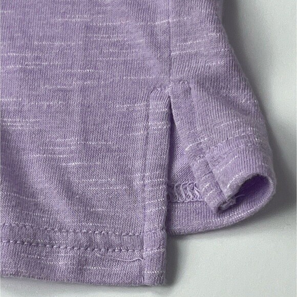SO‎ Top Short Sleeve Cuff Heather Lilac Purple T Shirt Lightweight Medium Preppy - Picture 4 of 4